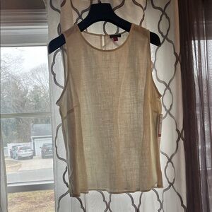 Vince Camuto Light Cream Sleeveless Blouse